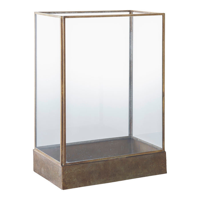 Manali Lantern - Lantern, metal|glass, antique brass look