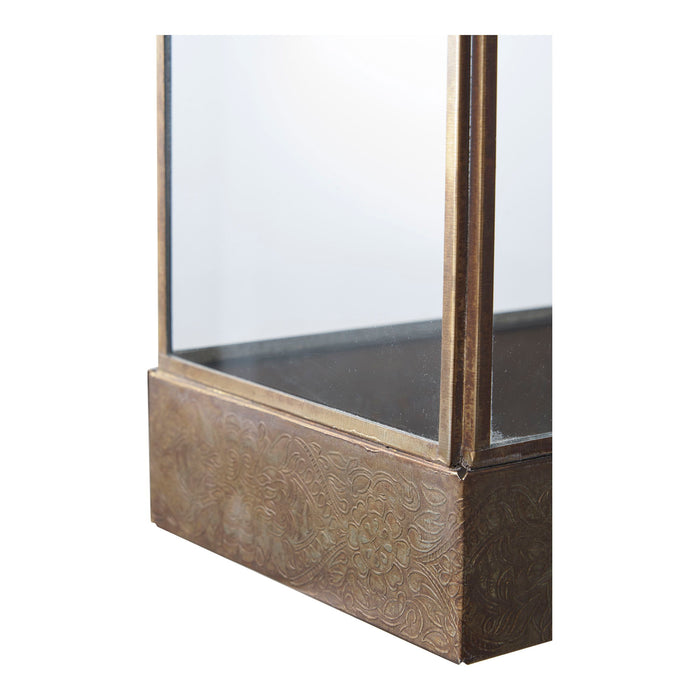 Manali Lantern - Lantern, metal|glass, antique brass look