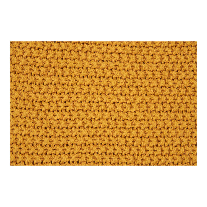 Santos Plaid - Plaid, recycled cotton, ochre 130x170 cm