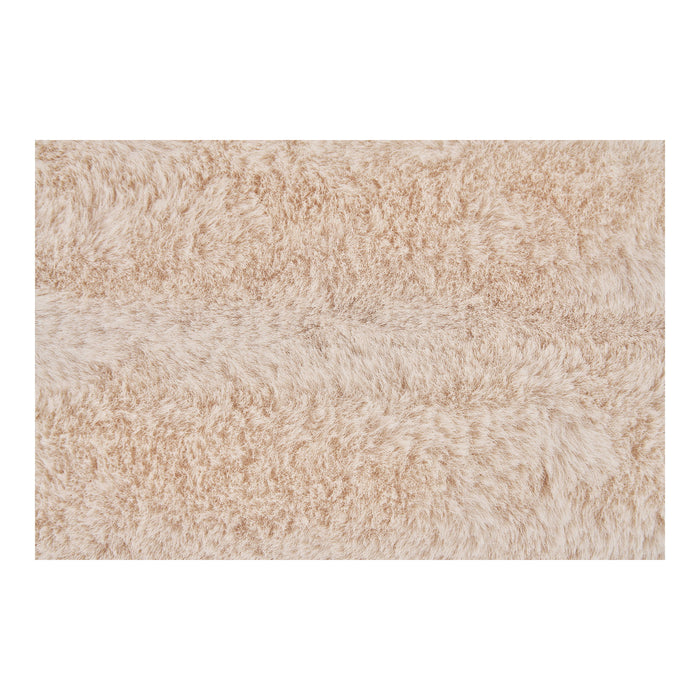 Galena Plaid - Plaid, artificial fur, white 130x180 cm