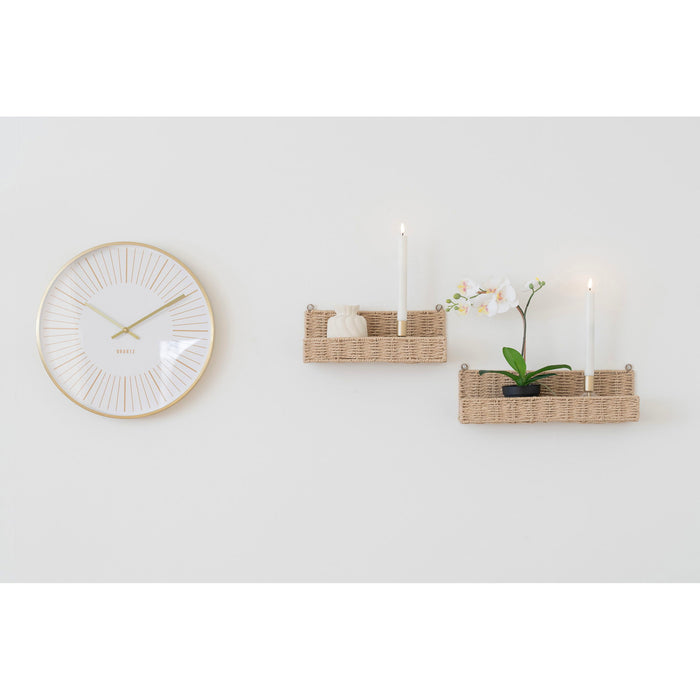 Takamaka Wall Clock - Wall clock, aluminium, gold, silent movement ø40 cm