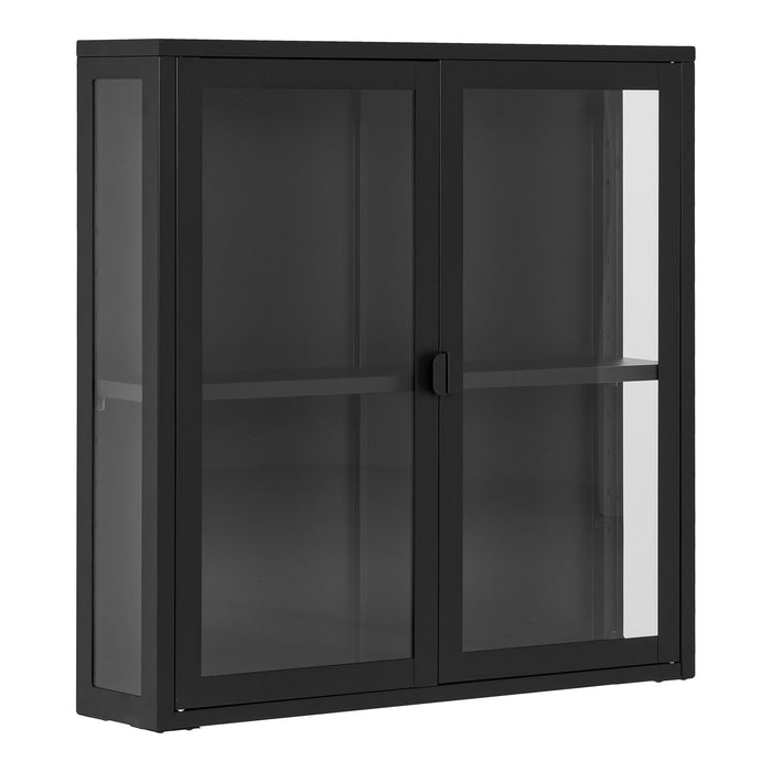 House Nordic Brisbane Zwart | Glas Hangend Wandkast