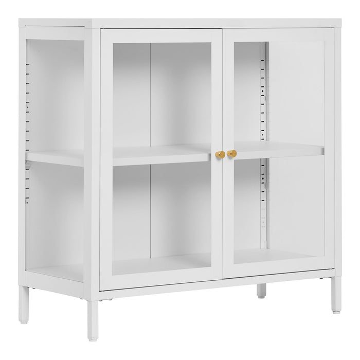 House Nordic Dalby Wit | Glas Opbergkast 2-Deuren