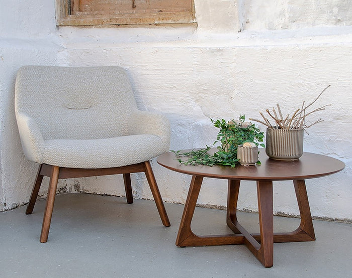 House Nordic Hellerup Ronde Salontafel Walnoot Ø75 cm