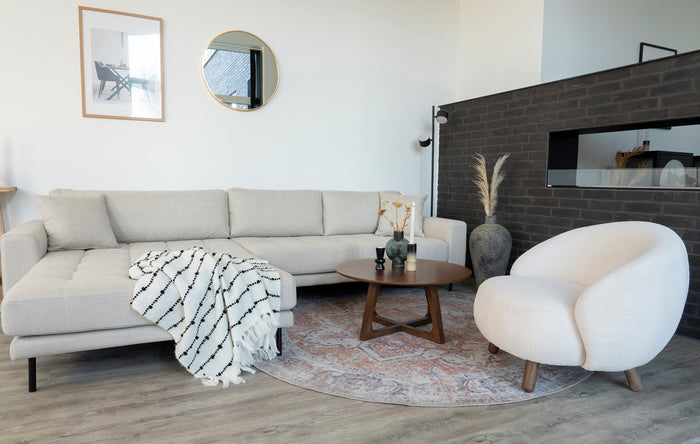 House Nordic Hellerup Ronde Salontafel Walnoot Ø75 cm