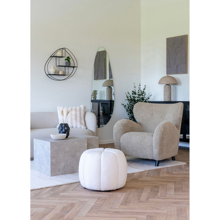 Astley Table Lamp - Table lamp, papier-mâché, stone grey