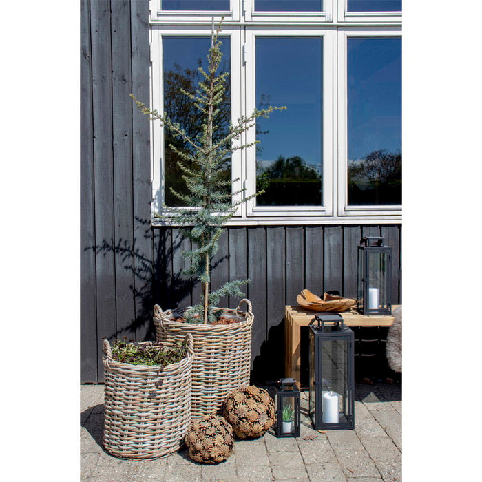 Indo Baskets - Baskets, kubu rattan, nature set of 2