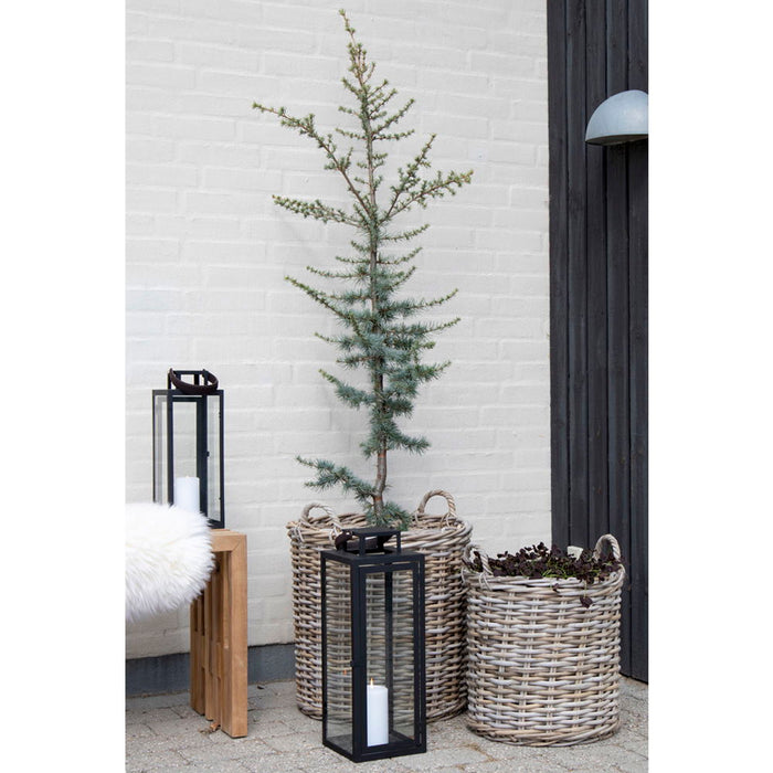 Indo Baskets - Baskets, kubu rattan, nature set of 2