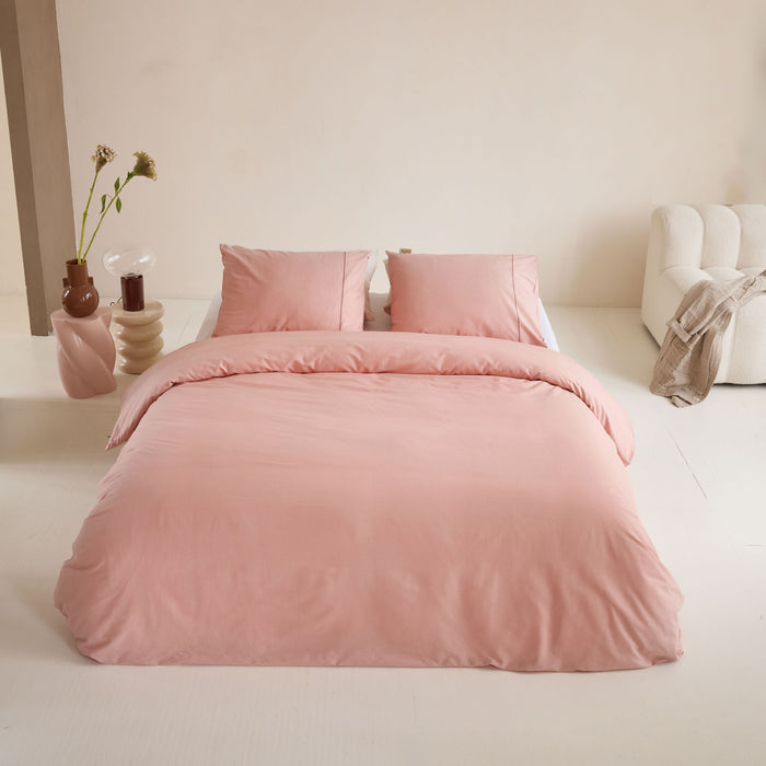 Walra Remade Uni Essence Dekbedovertrek 240 x 220 cm - Roze