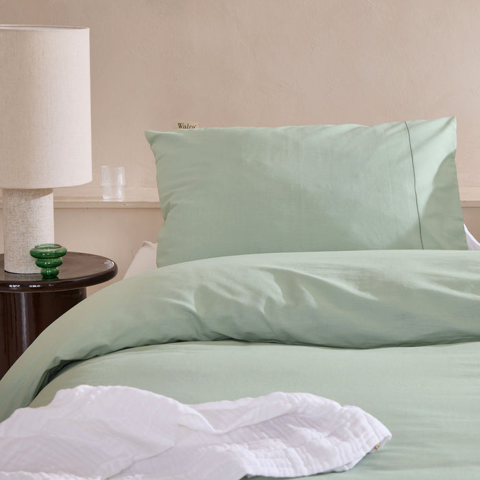 Walra Remade Uni Essence Dekbedovertrek 200 x 220 cm - Groen