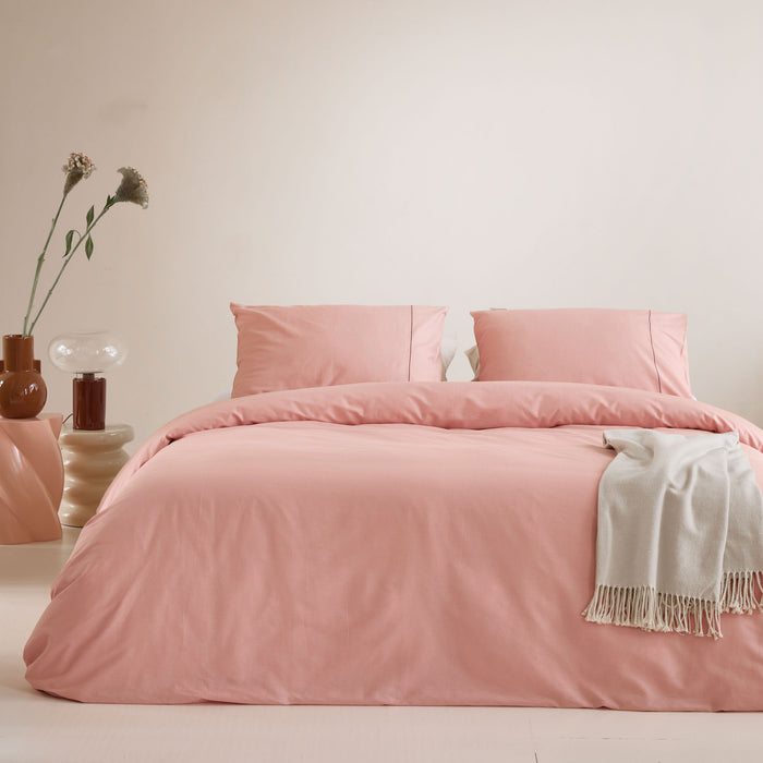 Walra Remade Uni Essence Dekbedovertrek 200 x 220 cm - Roze