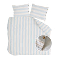 Walra Remade Striped Harmony Dekbedovertrek 240 x 220 cm - Off-White / Blauw
