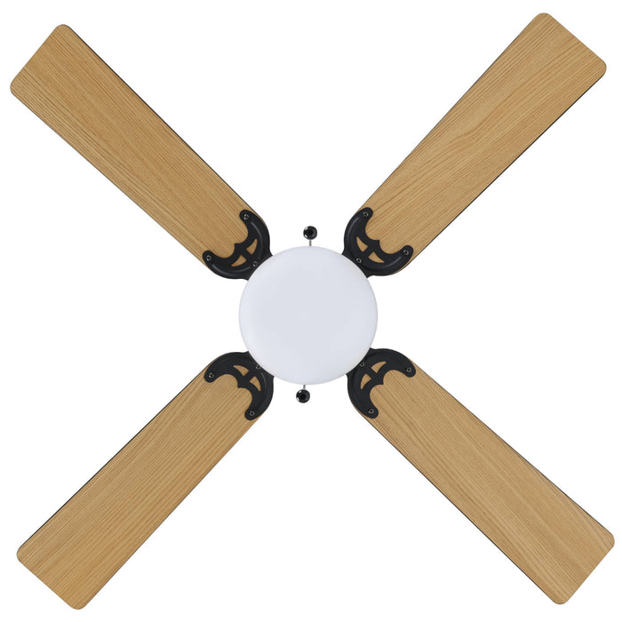 EGLO Fortaleza Plafondlamp met ventilator - AC E27 - Zwart|Hout