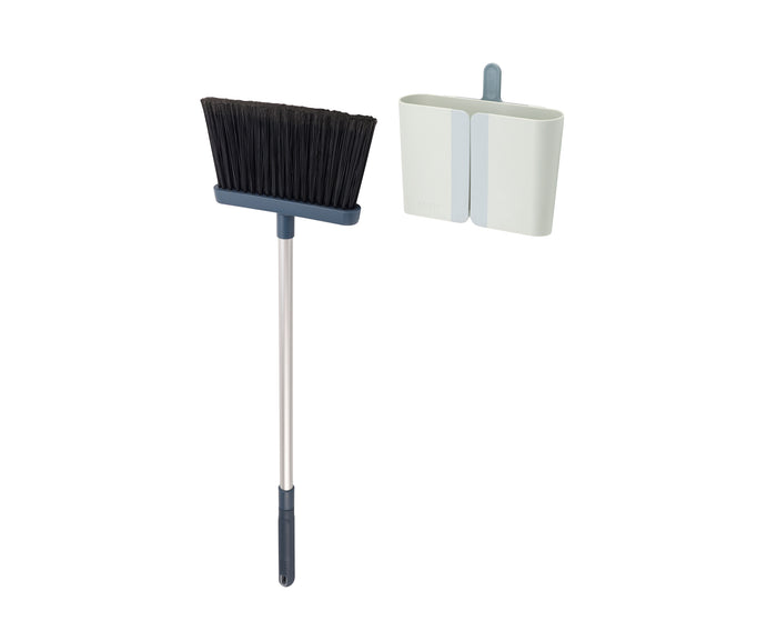 Joseph Joseph - CleanStore Veger en Blik Telescopisch met Muurbevestiging