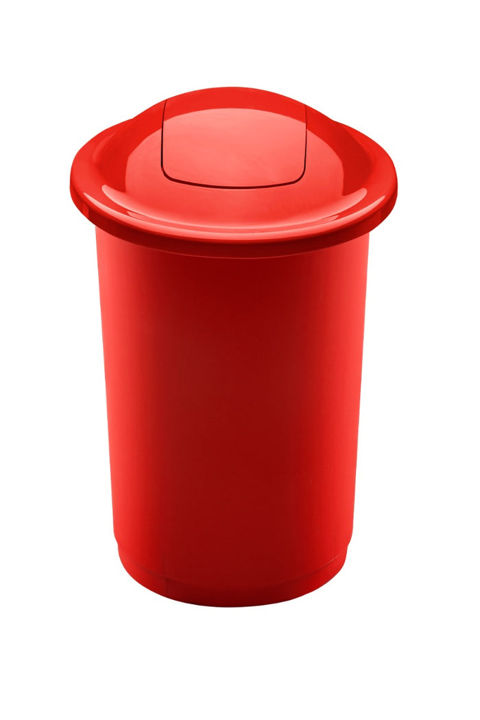 Plafor Quatro Prullenbak, afvalbak afvalscheiding, recycling, keuken 50L, Rood