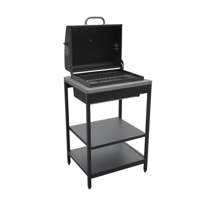 sweeek - Barbecue grill op houtskool, roestvrij staal verchroomd
