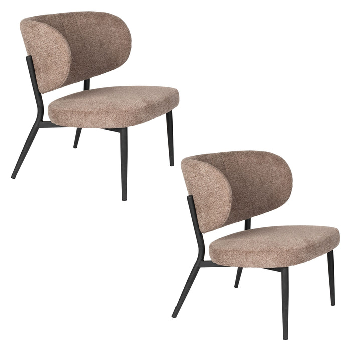 Housecraft Living Sanne Loungestoelen| Fauteuil Bruin