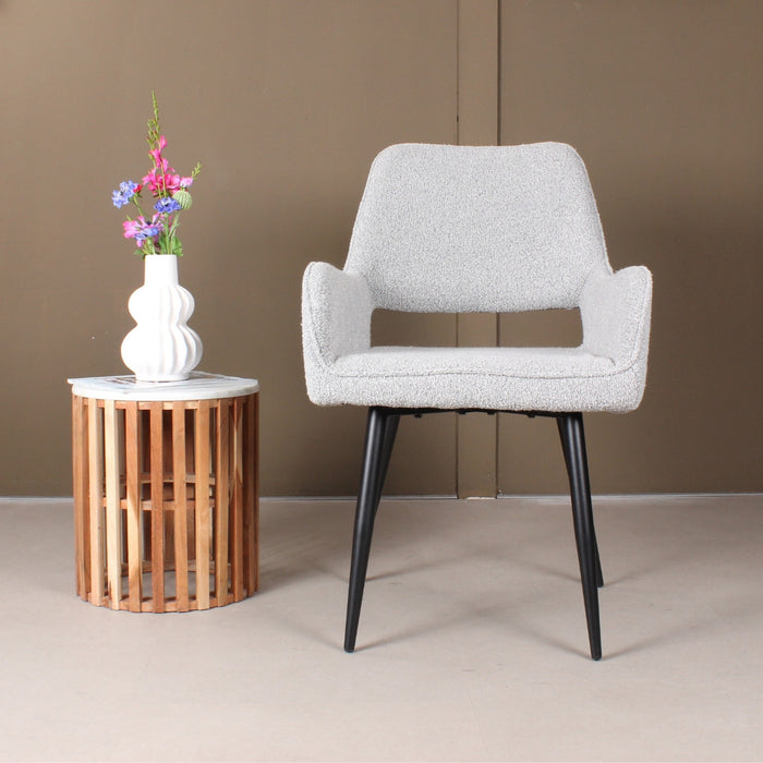 DS4U Lenon eetkamerstoel boucle 2.0 - grijs