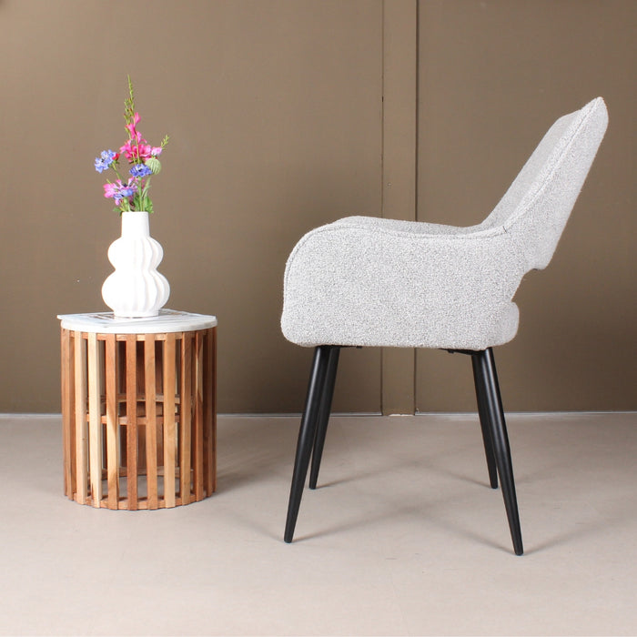 DS4U Lenon eetkamerstoel boucle 2.0 - grijs