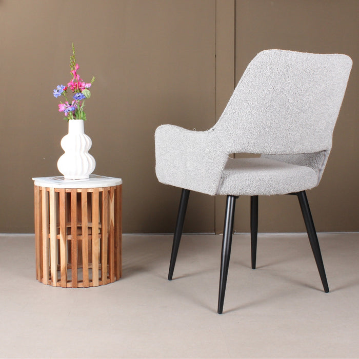 DS4U Lenon eetkamerstoel boucle 2.0 - grijs