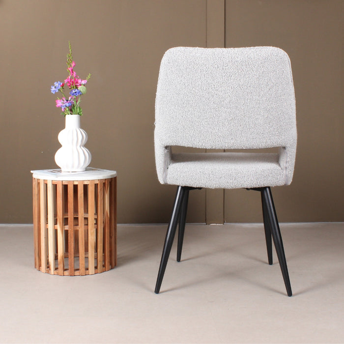 DS4U Lenon eetkamerstoel boucle 2.0 - grijs