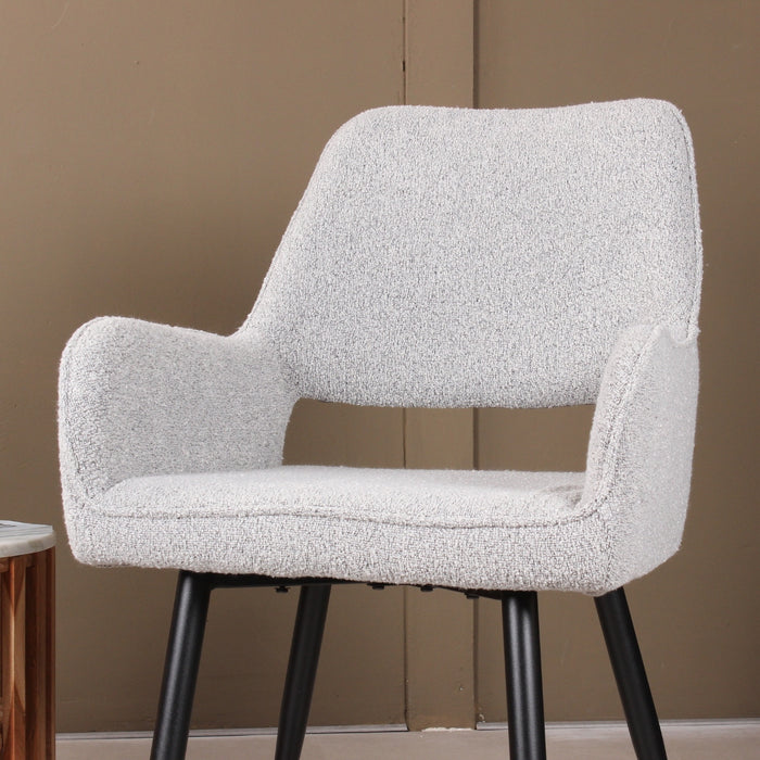DS4U Lenon eetkamerstoel boucle 2.0 - grijs