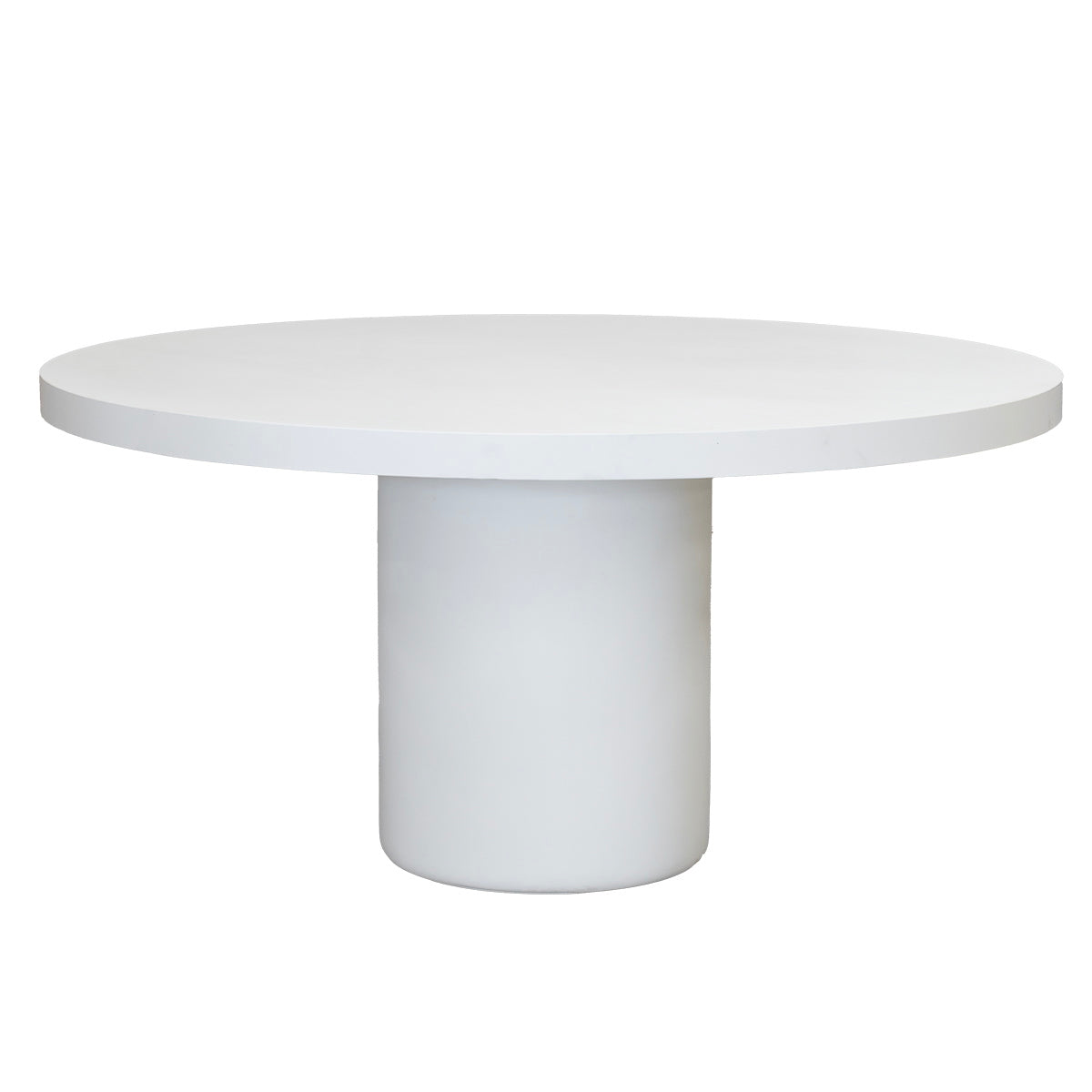 Giga Meubel - Tuintafel Rond 150cm - Wit Eco Composiet - Betonlook - Eden
