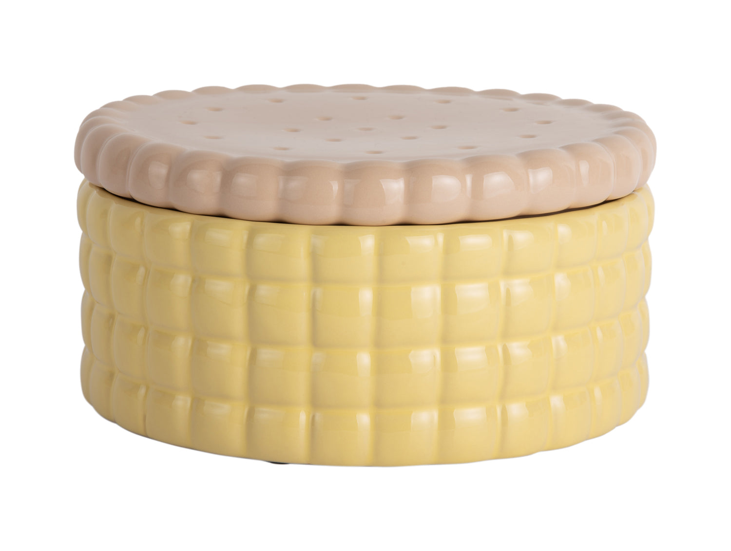 Present Time - Storage Jar Biscuit Box Large - Zacht geel