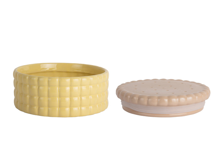 Present Time - Storage Jar Biscuit Box Large - Zacht geel