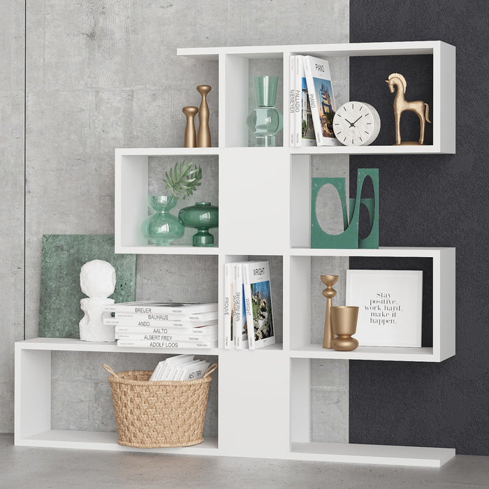 Giga Meubel - Boekenkast Wit Hout - 120x20x109cm - Karlin