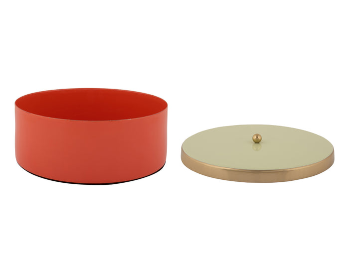 Present Time - Opbergbox Double Funky Large - Scarlet red & Soft green
