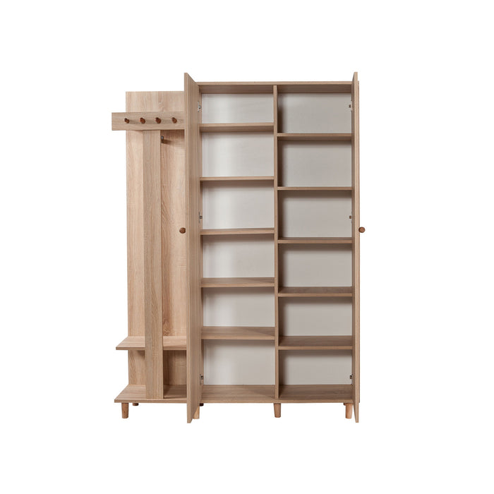Giga Meubel - Garderobemeubel Eiken Hout - 135x36x194cm - Garmanto