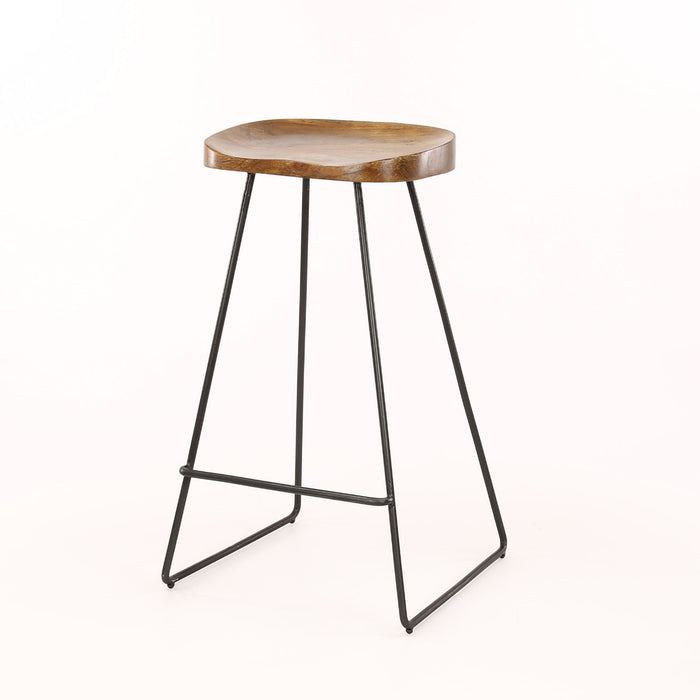 Fraaai Larissa barstoel houten zitting - massief acacia naturel