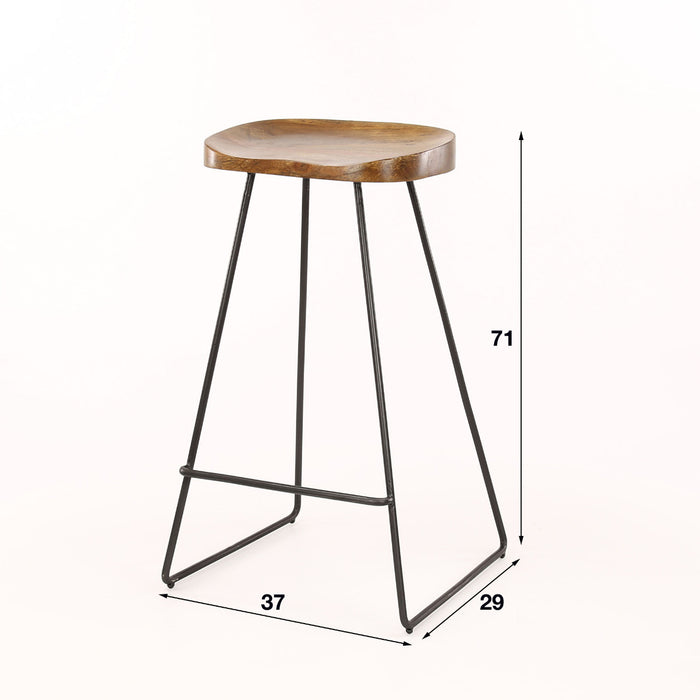 Fraaai Larissa barstoel houten zitting - massief acacia naturel