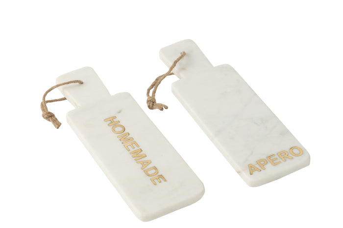 J-Line Kaasplank Rechthoekig Apero|Homemade Marmer Wit Assortiment