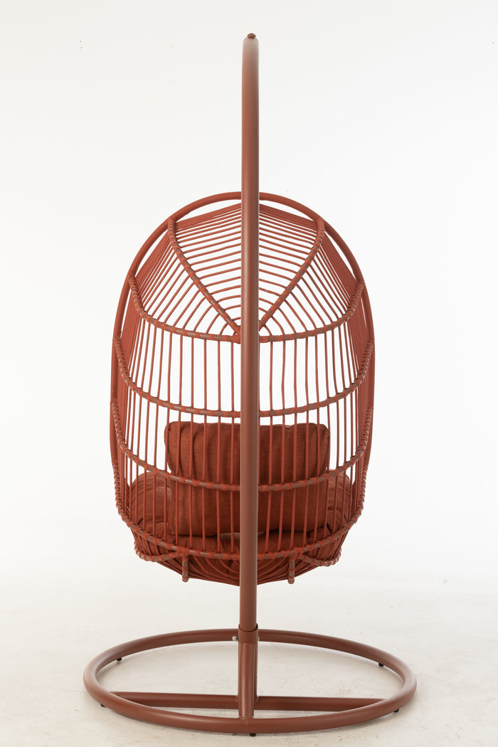 J-Line hangstoel Egga - metaal|koord - rood
