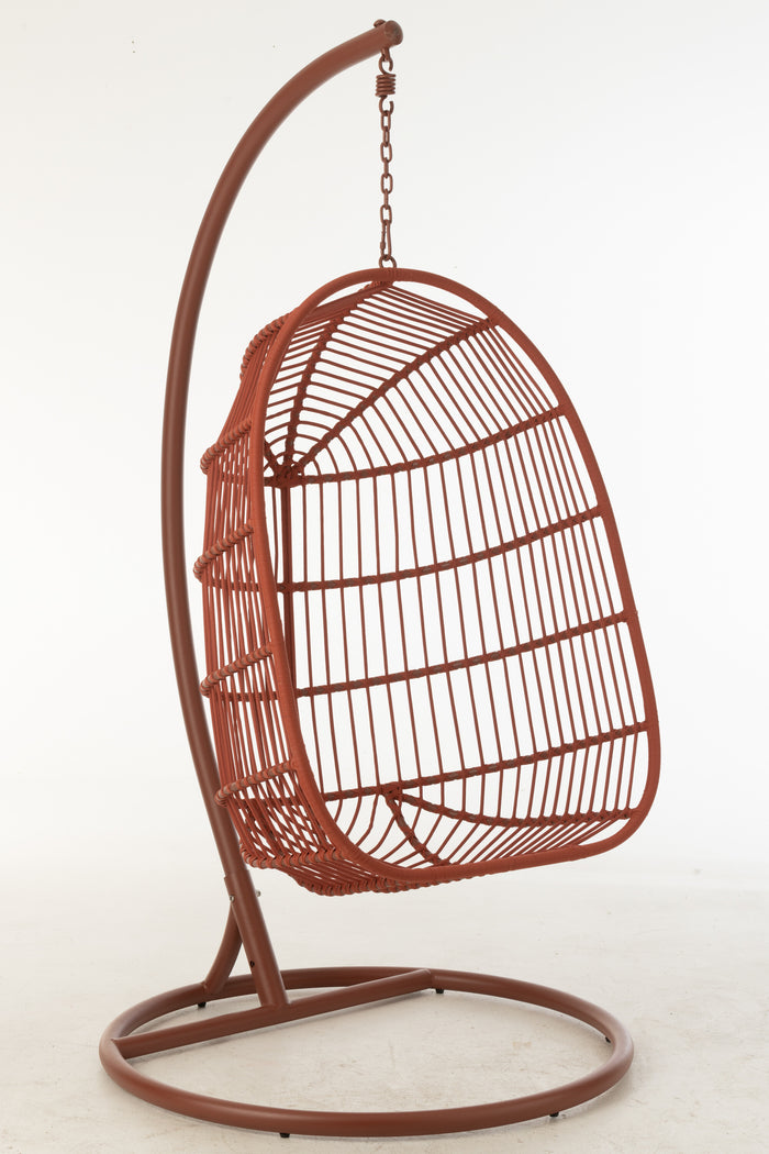 J-Line hangstoel Egga - metaal|koord - rood