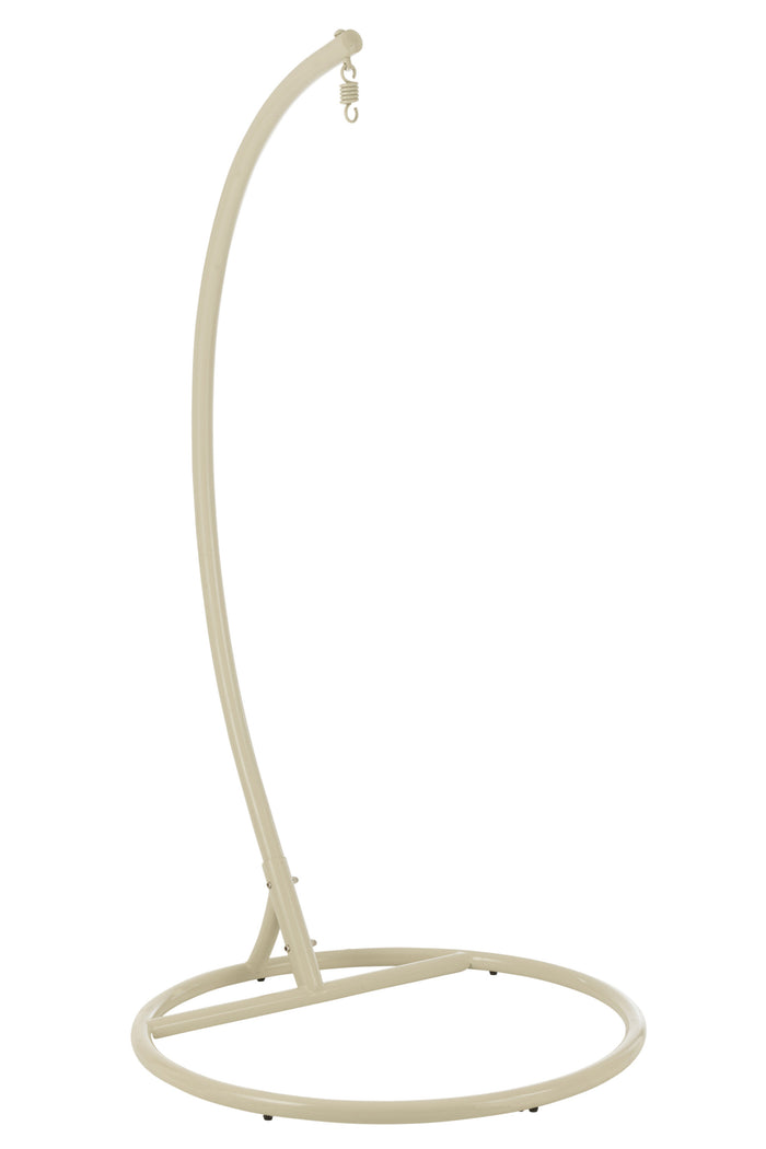 J-Line Hangstoel Egga Metaal|Koord Beige