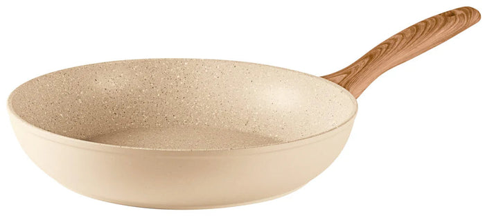 Sambonet Pannenset Rock 'n' Rose Creme - Braadpan, Hapjespan, Koekenpannen ø 24 & 28 cm & Steelpan - 5 Delig