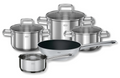 Rosle Pannenset Moments - Kookpannen + Deksels, Steelpan & Wokpan ø 28 cm - 5 Delig