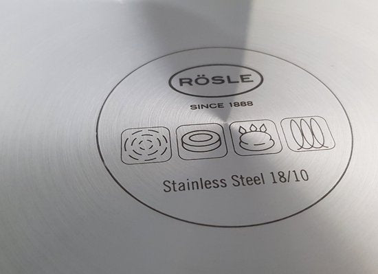 Rosle Pannenset Moments - Kookpannen + Deksels, Steelpan & Koekenpannen ø 20 & 28 cm - 6 Delig