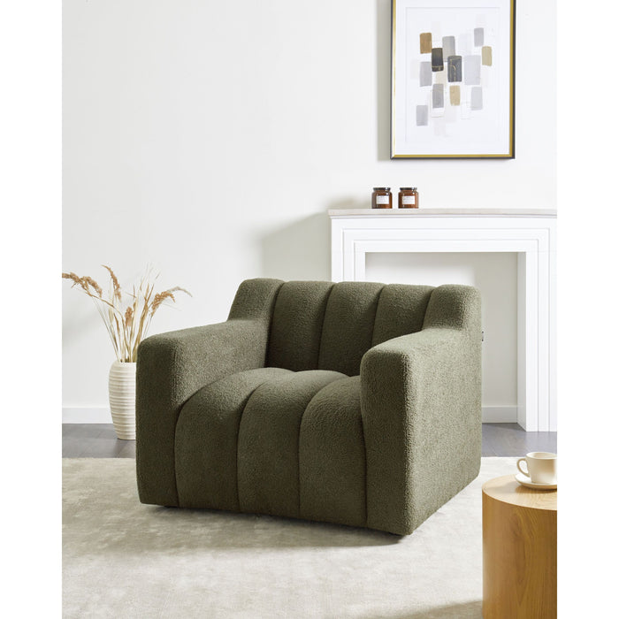 Beliani - AGERUP - Fauteuil - Donkergroen - Bouclé