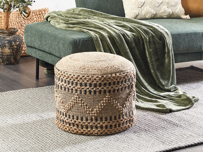 Beliani - WADAN - Poef - Beige - Jute