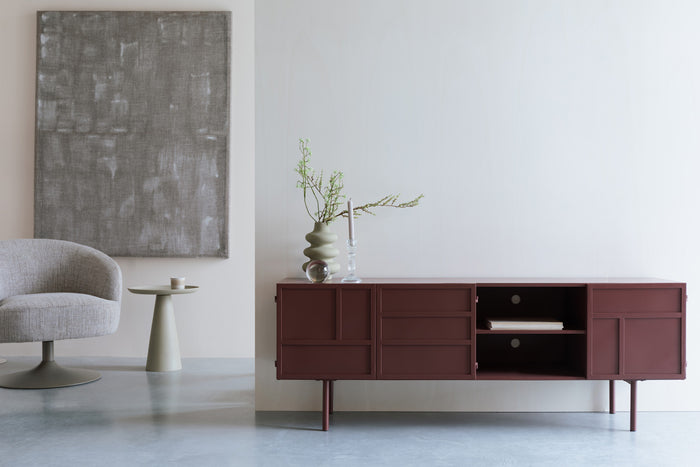 Housecraft Living Davis Dressoir Metaal Bruin| Rood