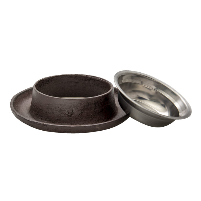 Clayre & Eef Voerbak hond Ø 22x5 cm Bruin IJzer