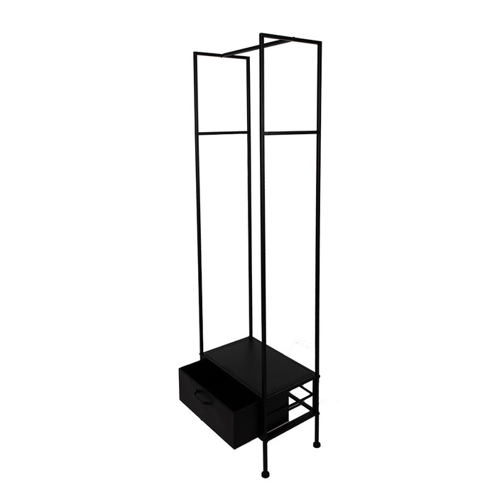Clayre & Eef Garderoberek 48x30x170 cm Zwart IJzer