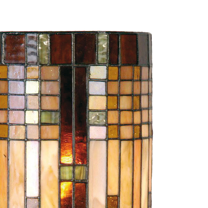 Lumilamp Wandlamp Tiffany 20x11x36 cm Beige Bruin Glas