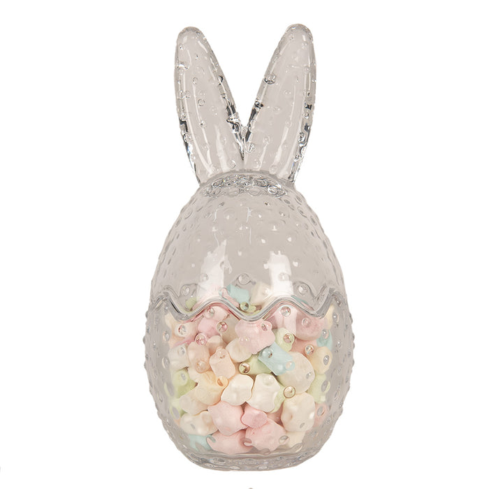 Clayre & Eef Glazen potje Ø 8x17 cm Transparant Glas