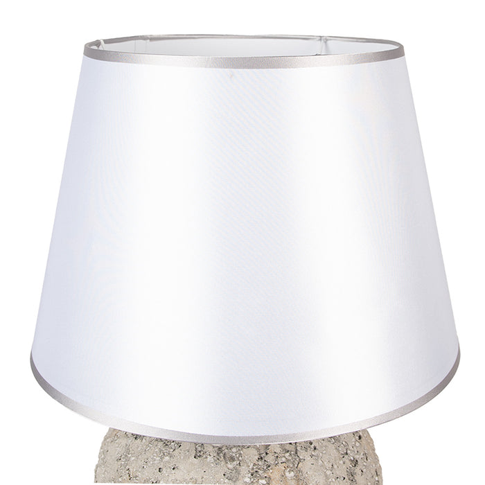 Clayre & Eef Tafellamp Ø 35x59 cm Grijs Terracotta Bureaulamp