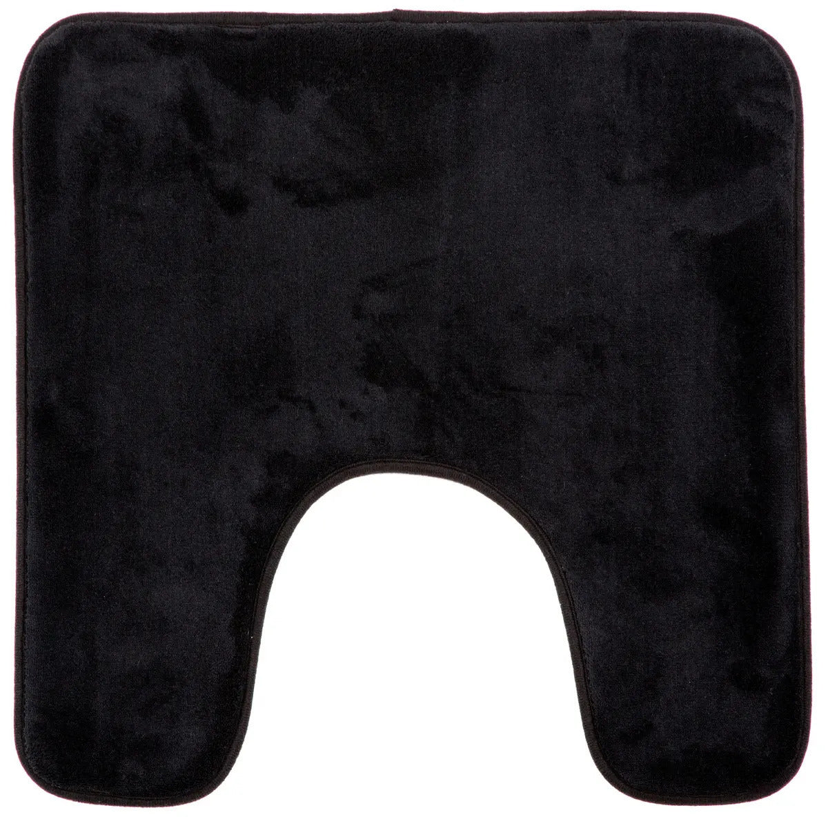 5Five WC Badkamerkleedje|badmat tapijt - zwart - 48x48cm